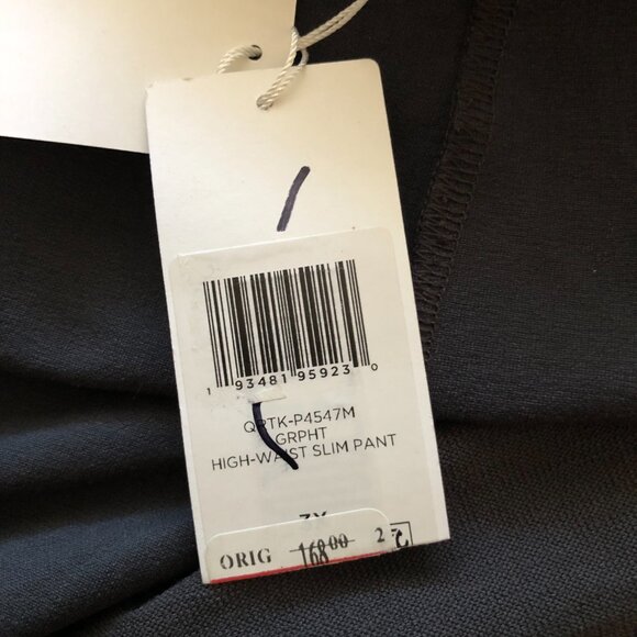 EILEEN FISHER GRAPHITE HIGH WAIST SLIM PANT STRETCH KNIT 3X NWT - Picture 7 of 9